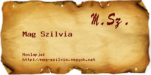 Mag Szilvia névjegykártya