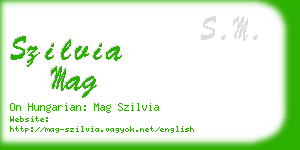 szilvia mag business card